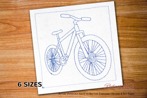 Realistic Bicycle Redwork